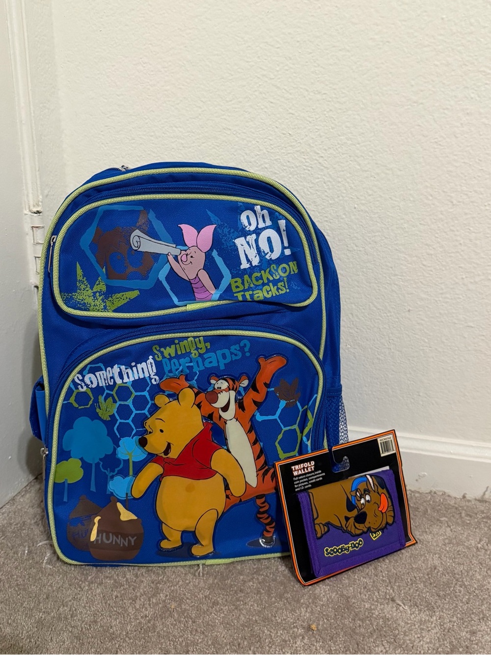 Vintage Y2K 16inch Disney Winnie the Pooh Backpack with Tigger and Piglet